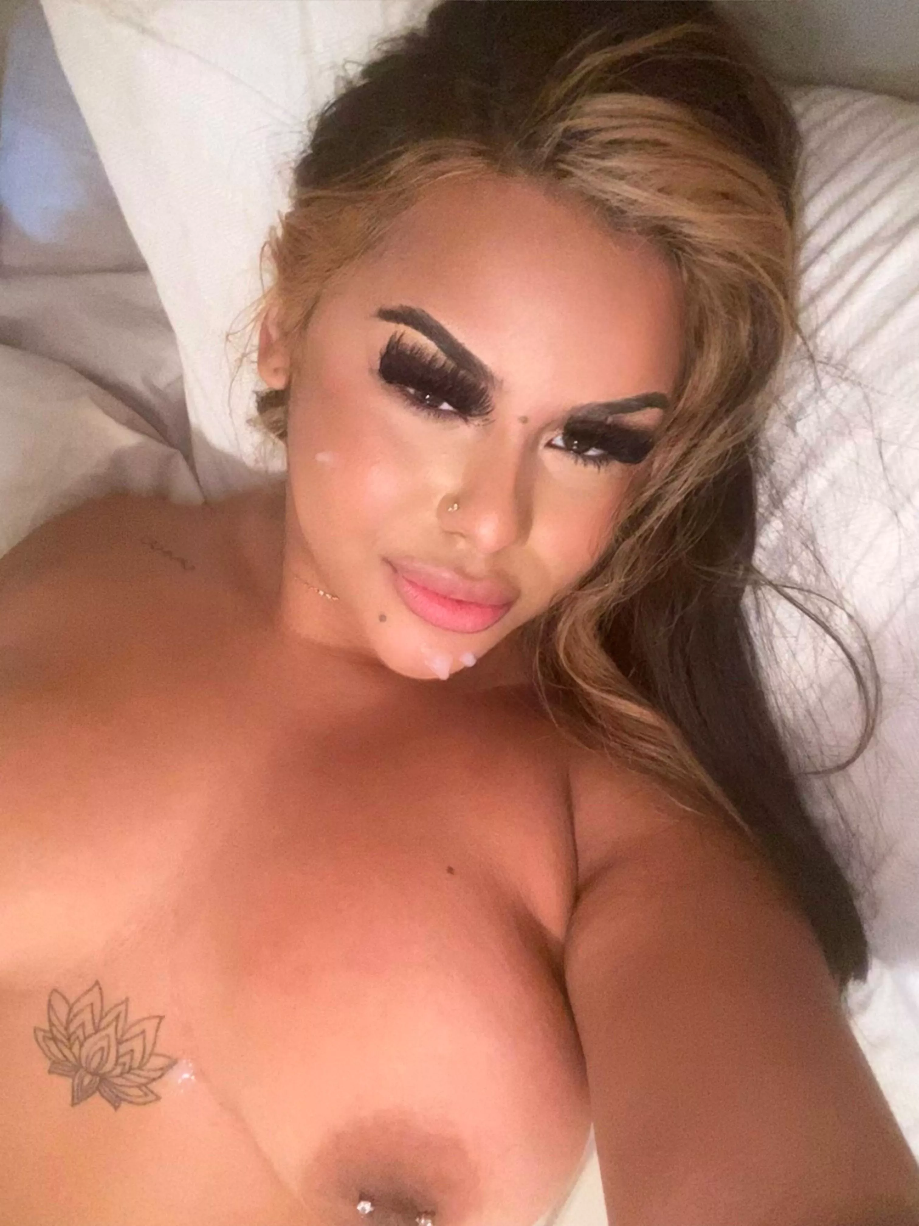 White daddy painted my face 💦 posted by Cubanmamii02