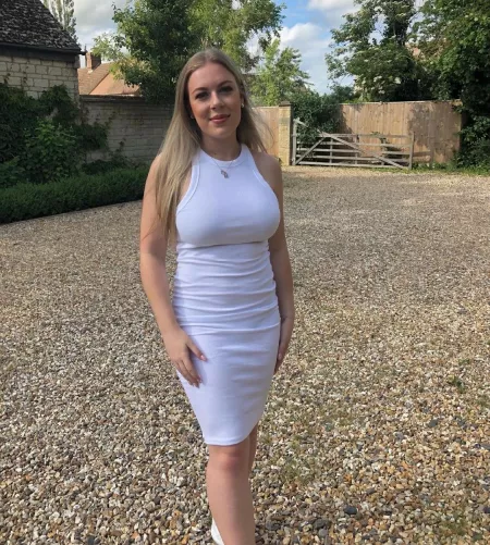 White dress by qazmlpfghcvb