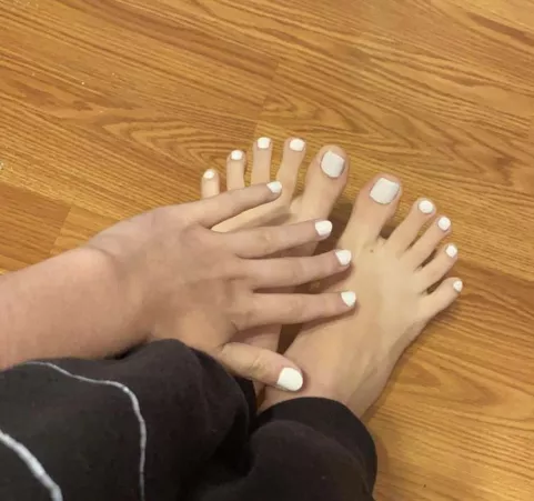 White nails really bring out my toes. If anyone's wanting to chat, mine are open🥰🥰🥰 by OutsideLiving7097