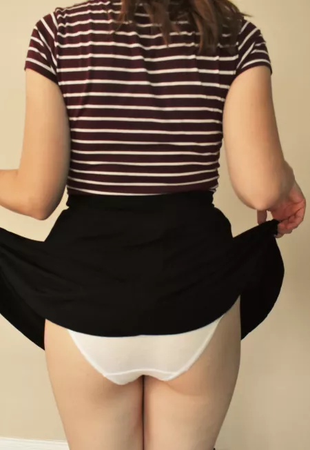 White panties under my skirt by Amber_Bloom_x