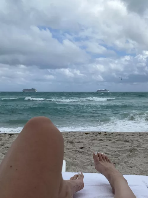 White toes in Miami ;) by DifficultEbb4