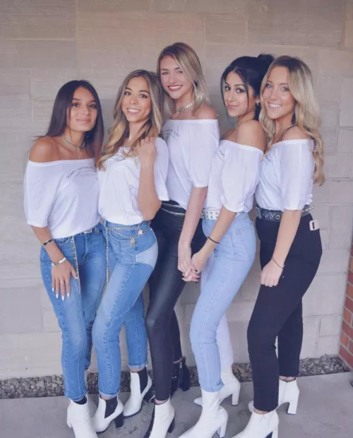 White tops, tight jeans by Gottagetthemhoes22