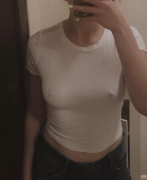 White t-shirt 💞 posted by mckatkit