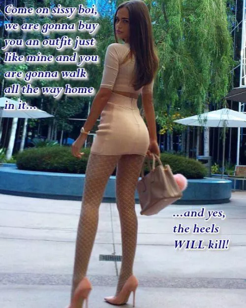 Who doesn’t love a new sissy outfit, and the chance to show everyone how much of a slut you are… heaven! 😍 by sissybeta4bbc