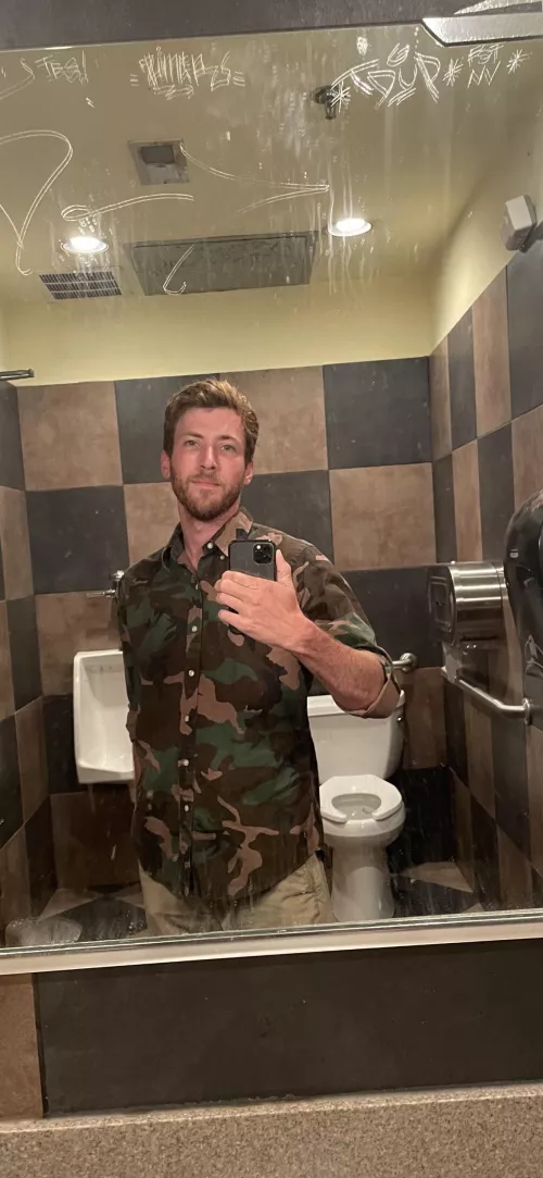 Who doesn’t love bathroom selfies!? 😅 by Obvious_Cap264