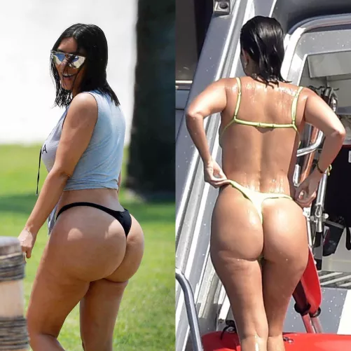 who has the best booty? kim or Kourtney by slutfucker999
