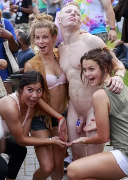 Who has the fetish? Him or the girls? by Public-Erection-CFNM