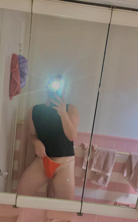 who likes my orange thong? by alexxtheeboytoy