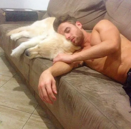 Who Needs a Pillow When You've Got A Loyal Dog! by Mad4Reddit