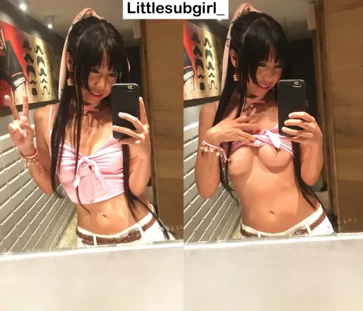 Who needs bra, am I right? 💕🎀[OC] by littlesubgirl_