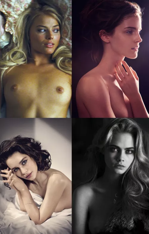 Who owns you the most? Margot Robbie, Emma Watson, Emilia Clarke or Cara Delevingne by The_Right_Hand42