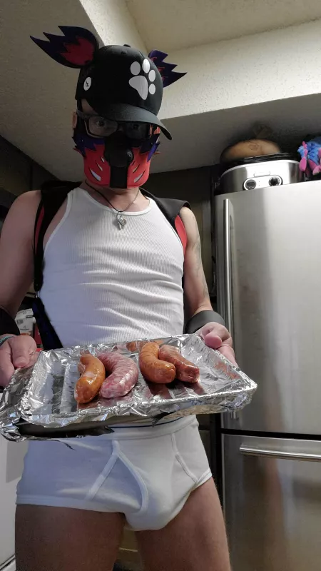 Who wants a sausage? by secondGumming