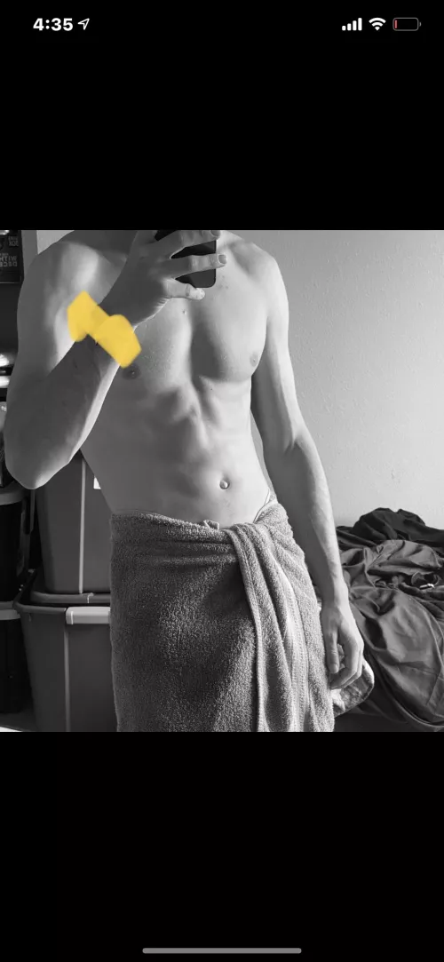 Who wants me to drop the towel? by froozenpaper