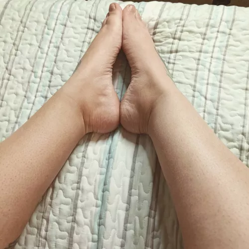 Who wants to put their cock between my feet? by Bubbles_8791