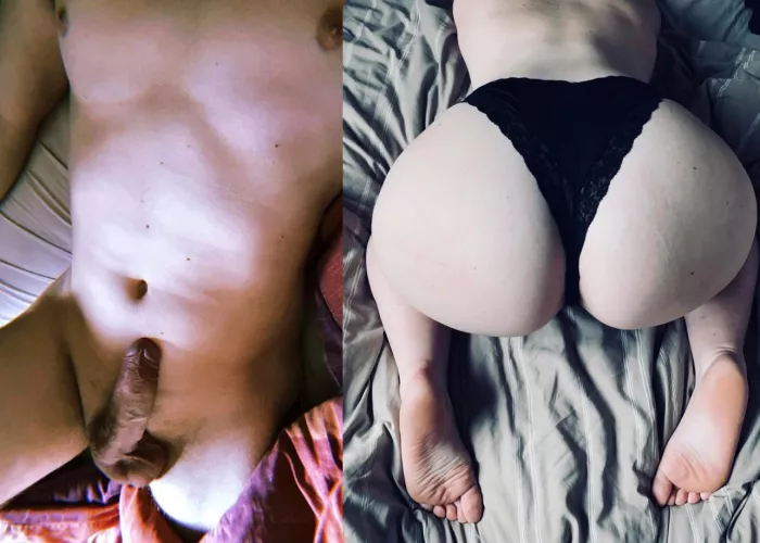 Who would fuck my bf with me? 🤤I’d love to see him stretch out another pussy 😈 by averageSizePP