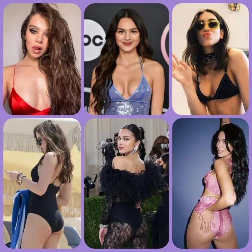 Who would you cum inside? Hailee Steinfeld, Olivia Rodrigo or Dua Lipa by Gengar1747