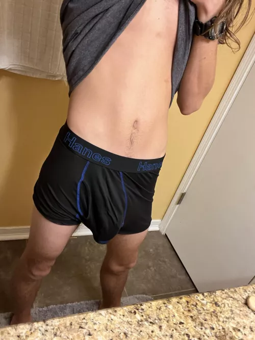 Whoops! I lost my pants and I pulled my shirt and my cock happened to be hard and I accidentally took this picture. Hehe I’m such a klutz by AccountForTheHornys