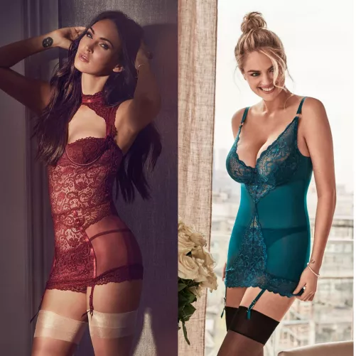 Who's Hotter in a lingerie, Megan fox or Kate Upton by Cubben201