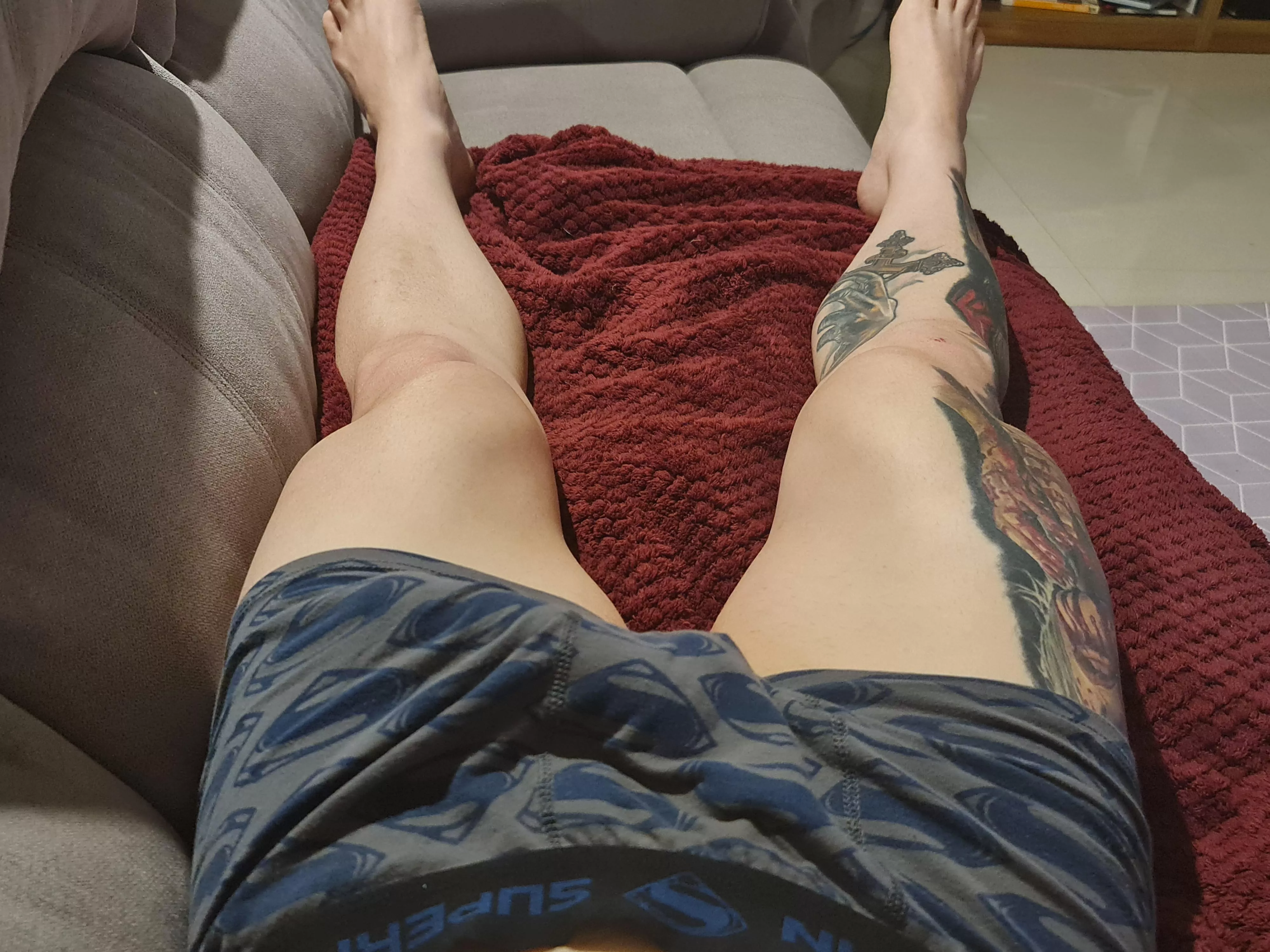 Who's uncovering [m]y other leg?? posted by InkedUncut