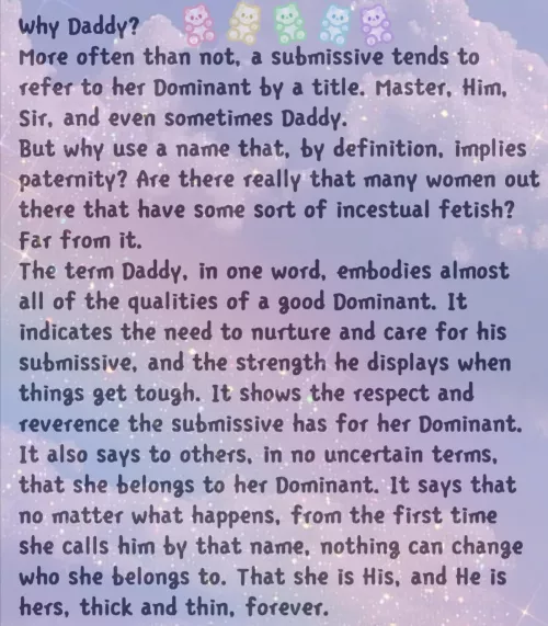 Why Daddy? 🌸💕 by newtoredditsoyah