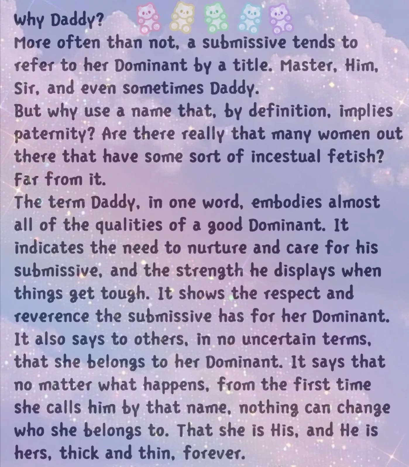 Why Daddy? 🌸💕 posted by newtoredditsoyah