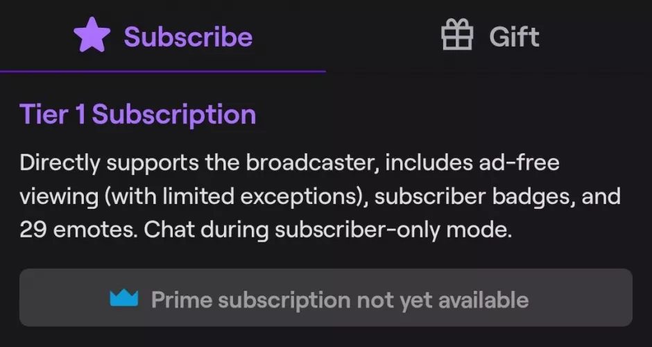Why isn't it letting me sub with twitch prime? I haven't subbed yet. by HOLIOOO