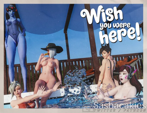 Widowmaker, Ashe, Tracer, Mercy, D.va, Pharah (Sashacakies) by pouli-