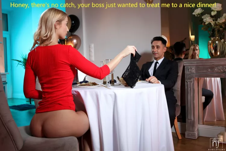 Wife just wants to show her gratitude for the fancy dinner. by sitara1234