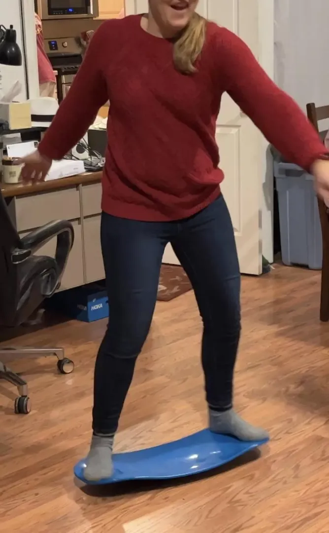 Wife on a balance board. posted by JustZealous2009