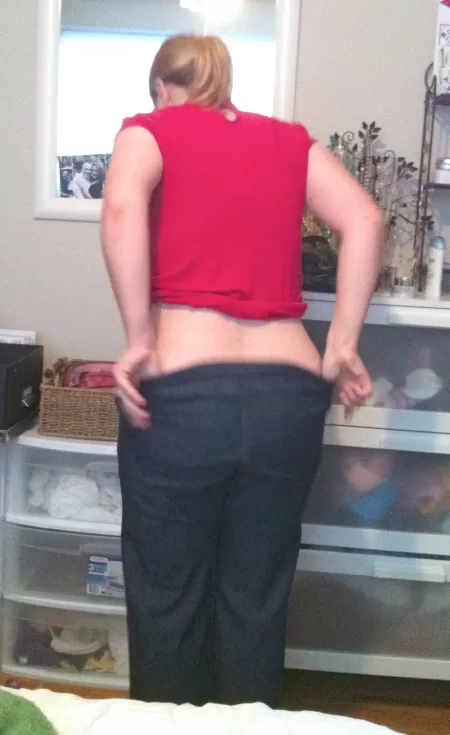 Wife pulling her pants down by julia1180