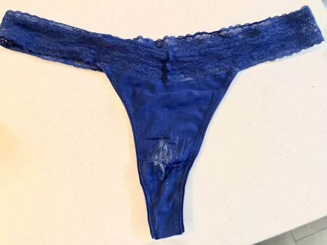 Wife’s blue thong 🤤 love imagining how wet her pussy must’ve been in these 😍 by JasonSmythe309