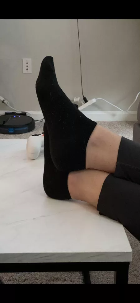 Wife’s feet after slipping her shoes off after a long day by gocanes14