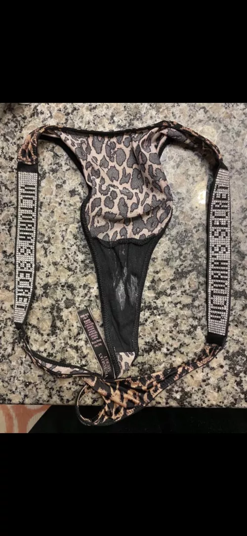 Wife’s sexy VS shine strap thong by clean_improvement327