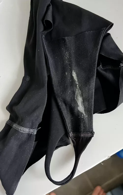 Wife’s thong after workout … smells like pussy, pee and sweat. Makes me so hard by Electronic-Pen5841