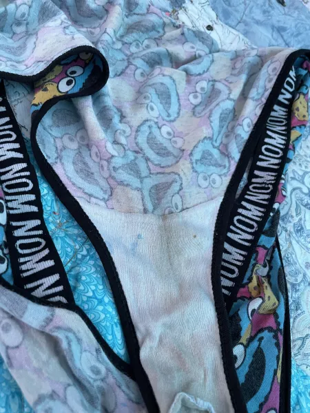 Wifey knows I have been posting her dirty panties last few days, she changed into her pj shorts tonight and tossed these at me 🥰. Told her ya guys like looking at how dirty she gets. She goes well if they are into it each there own. by Squishymommawolf92