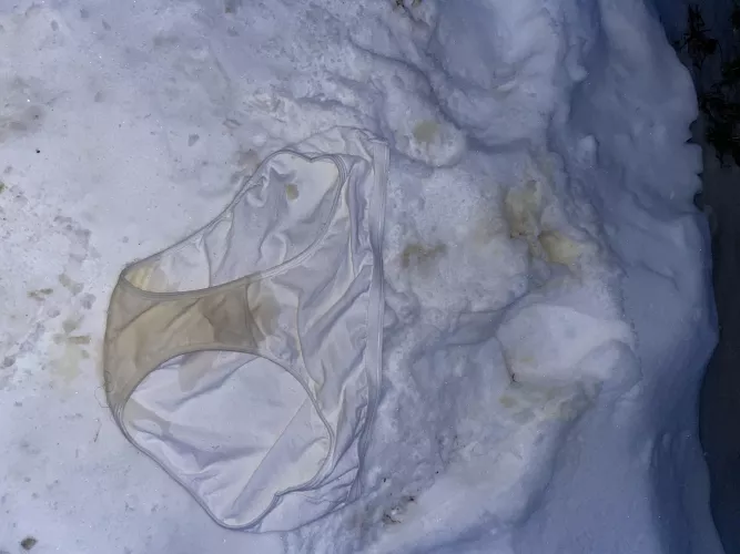 Wifeys panties after she wet herself outside, made her orgasm in them before that with her kegel weight in by Squishymommawolf92