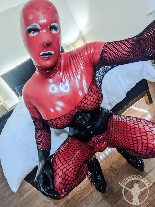 Will white fishnet look better? by kinkyrubberdoll