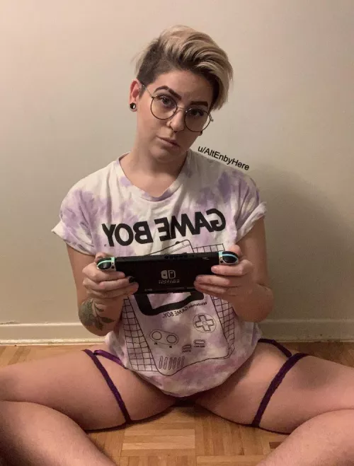 Wish I had someone tonight who would play with me after I beat you at Mario kart 😈 by AltEnbyHere