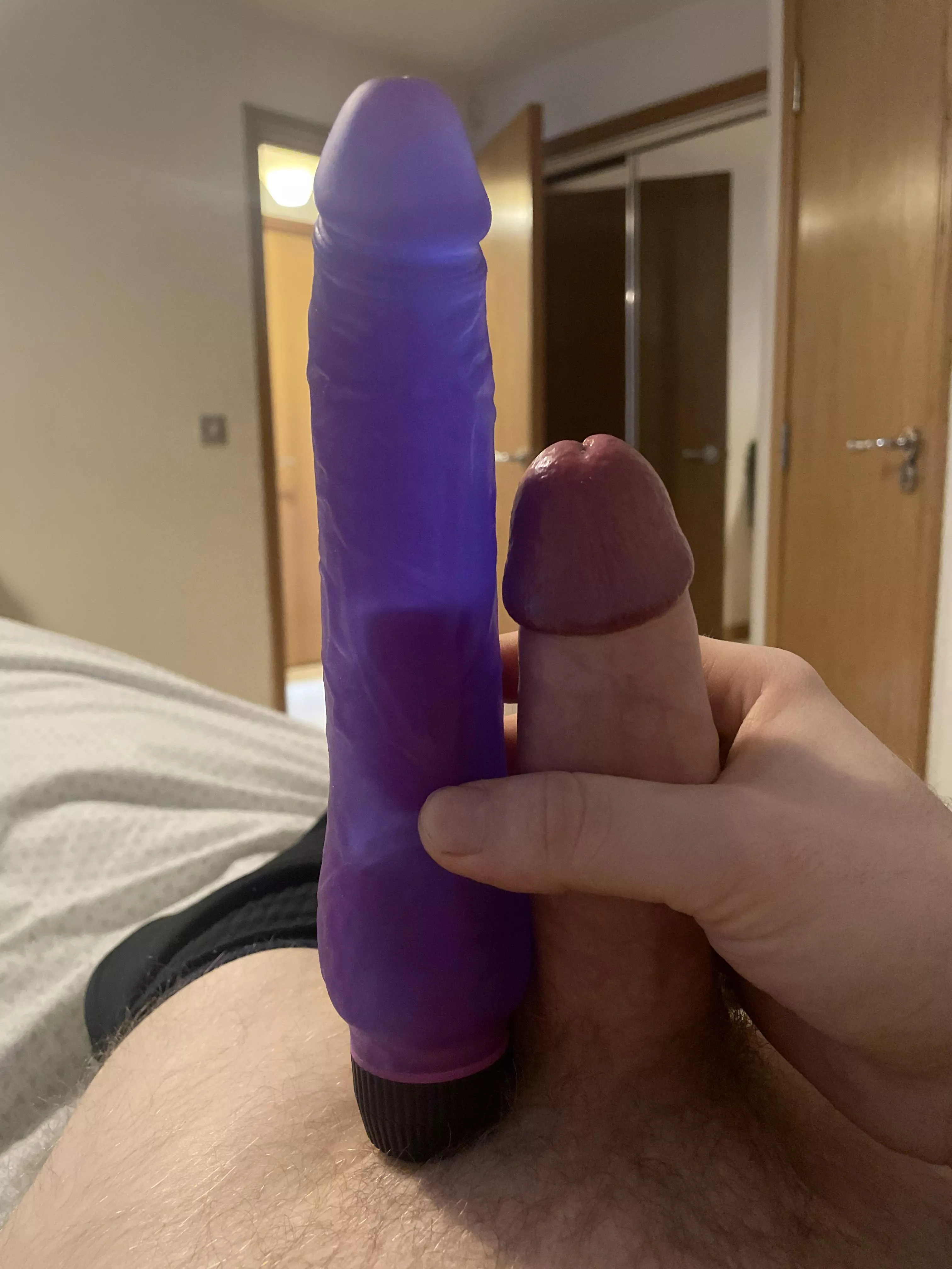 With my girl’s 8” vibrator posted by Then_Mud3408