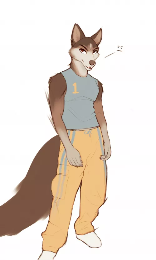 wolf character from a WIP comic idea! (art by me :D) by AshX4