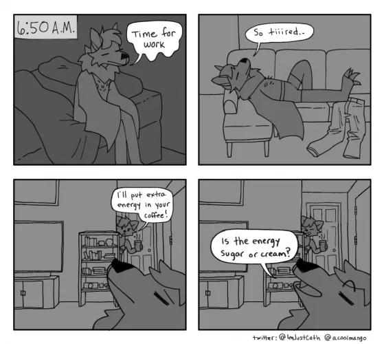 Wolf Gives Tired Bat A Little Sugar, Then Creams Him by Just_Cath