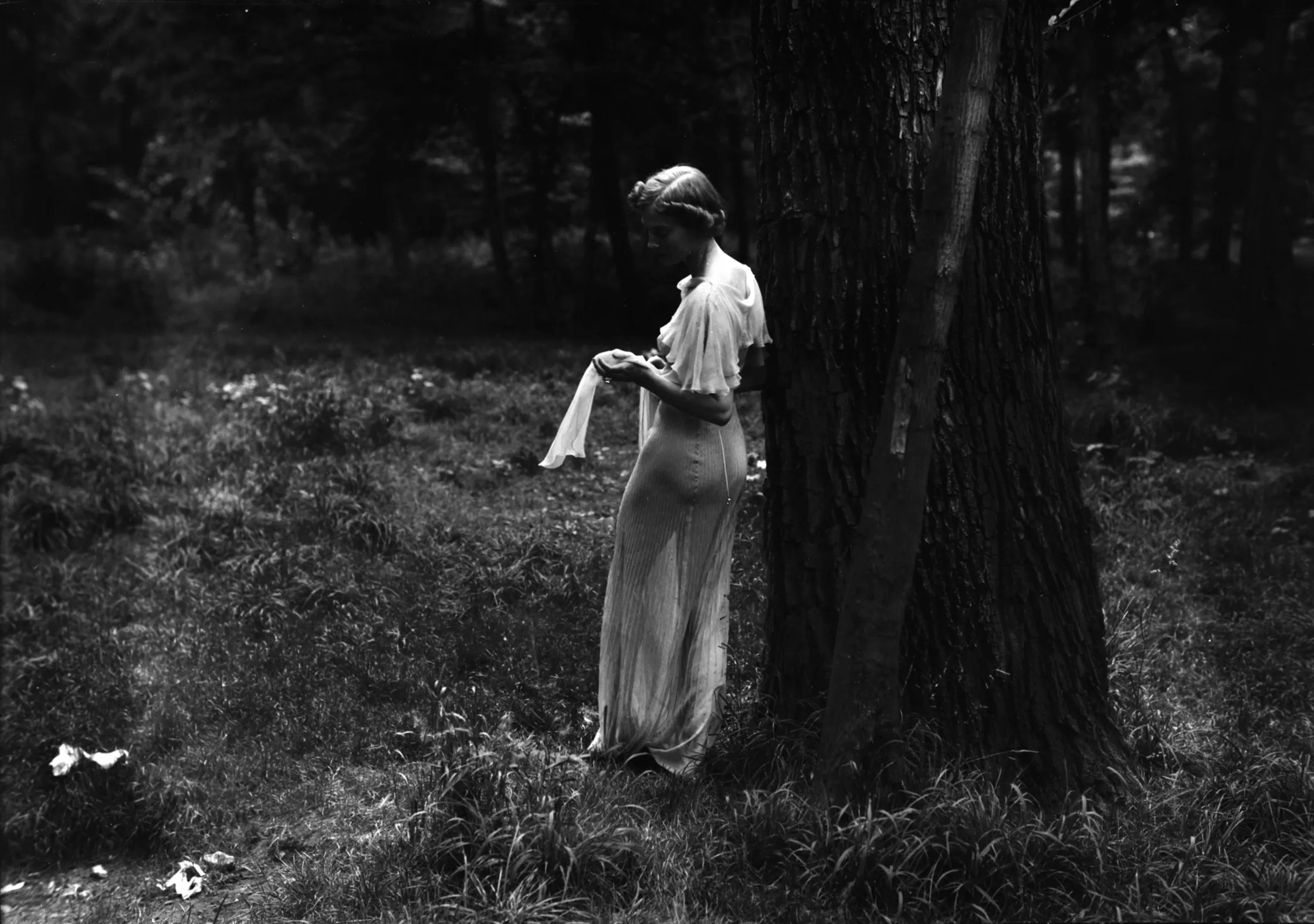 Woman in woods by Martin Munkacsi, 1936 posted by notbob1959