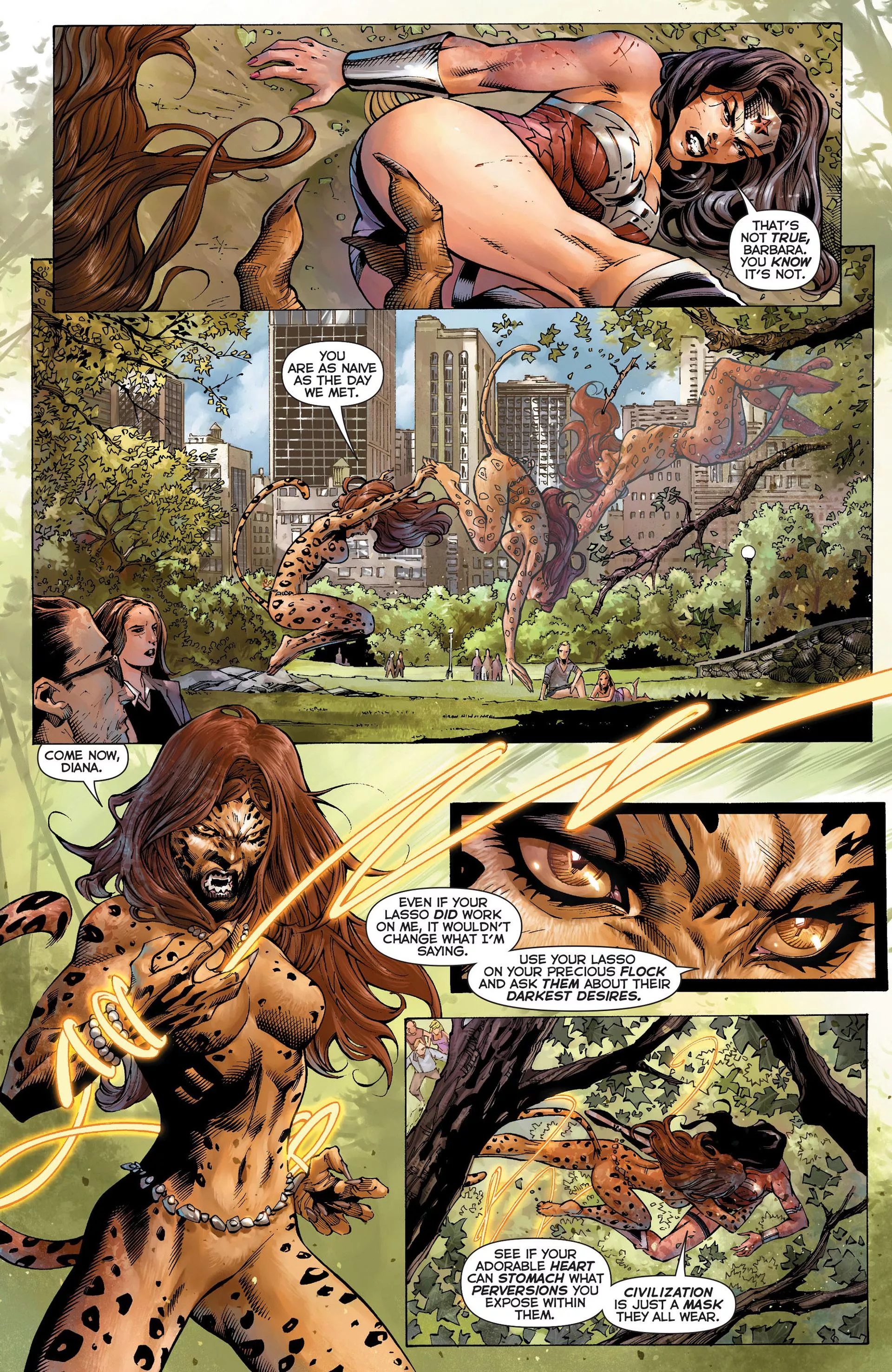 Wonder Woman and Cheetah [Justice League (2011) #13] posted by sabhall12