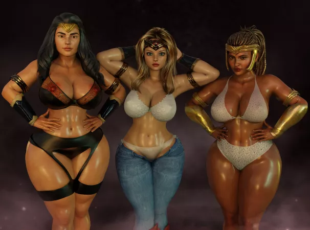 Wonder Woman, Wonder Girl, Nubia [Wonder Woman] (CursedMadara) by WondyBats