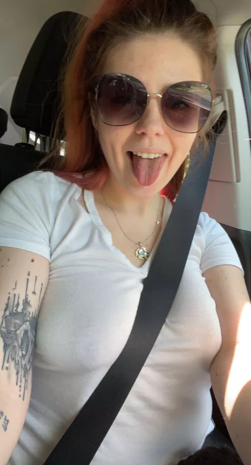 Wore a White T-shirt with No Bra just for this! by zoey_wilde