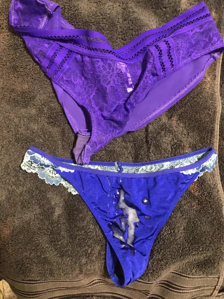 Wore coworkers wife’s (top) while cumming on my ex girlfriends (bottom). by jackieboy8181