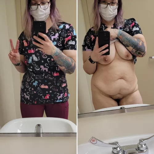 Work clothes on VS work clothes off! by MzChizzy