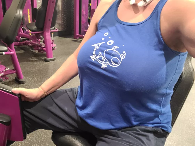 Work out at the gym and braless forever by 65ccwman