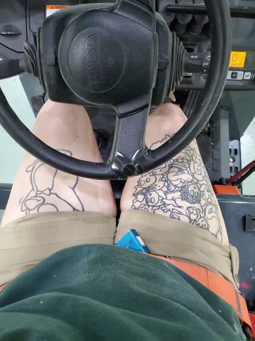 Work Shorts, Sitting Thighs in the Forktruck ;) by Toasted__2019