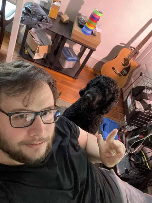 Working from home today… much better than that dark cubicle that doesn’t allow puppies. by oshgoshjosh